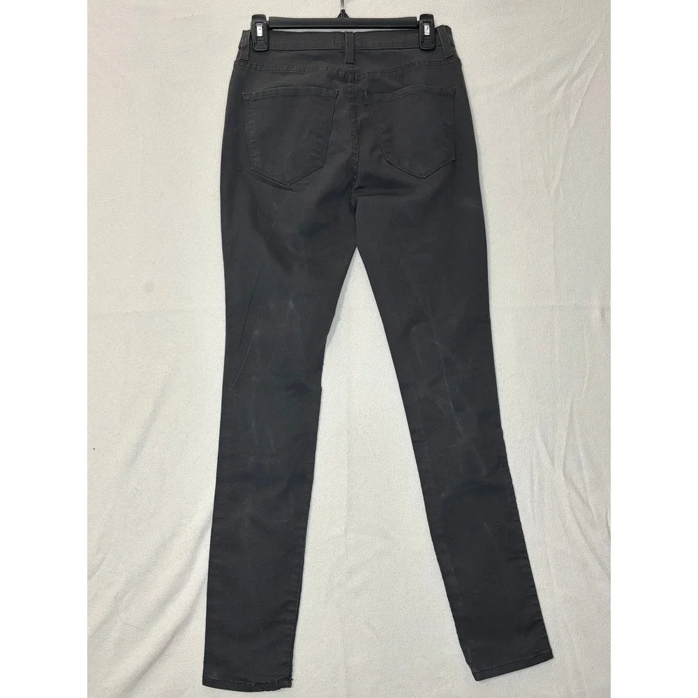 Fashion Nova‎ Charcoal Grey Distressed Skinny Jeans Ripped High Rise Size 11